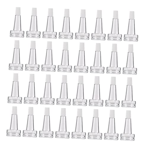 Veemoon Flacon Vide 4.5 x 1.8 x 1.8 Cm Bouteille Sérum Transparent Portable Pour Camping Maison Voyage Bouchon En Plastique Anti-taches Lot De 100