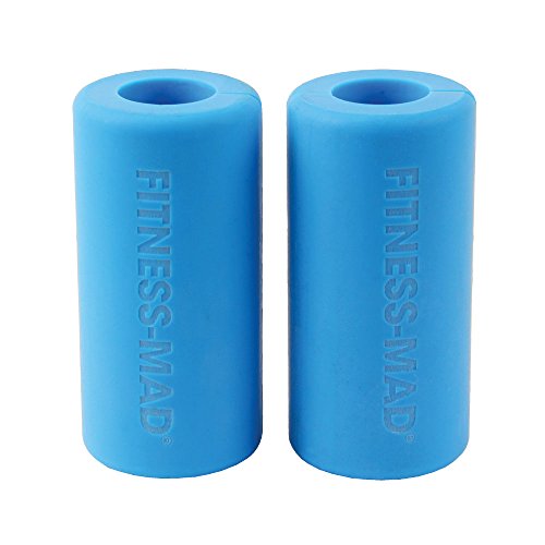 Fitness Mad Mega Bar Grips, Heavy Duty Silicon, Blauw
