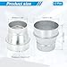 PATIKIL 5 Inch to 4 Inch Duct Reducer, 2 Pcs Galvanized Steel Round Air Duct Reducer Crimped Pipe Increaser Adapter Connector Fitting Coupling for HVAC, Ventilation Systems