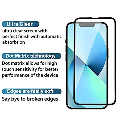 Image of STP FEEL [2 Pack Military Grade Premium Tempered Glass For iPhone 13 Mini (5.4 Inch) Edge to Edge Super Tough 9H Hardness Screen Protector Guard with Easy Installation Kit
