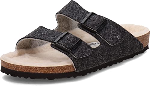 Birkenstock Men's, Arizona Wool Sandal - Regular Width Anthracite 45 M, 12