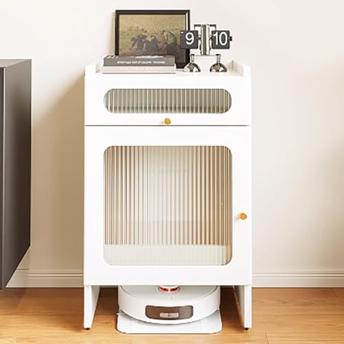Mueble aspiradora robot con ruedas para ahorrar espacio en casa 8