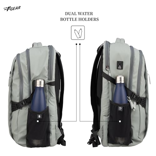 Image of F Gear Amalfi 30L Laptop Backpack|3 Spacious Compartments for Easy Organisation|17 inch, USB Charging Port, Sternum, Hip Strap, Luggage Strap|Backpack for College, Office & Travel Use