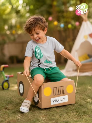 Image of Pilolo Kids Soft Cotton Terry Lycra Adjustable Drawstring Pocket Shorts for Boys