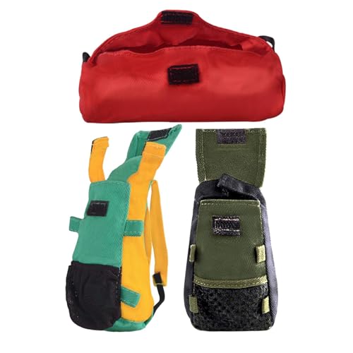 TTETTZ Conjunto de 3 Mochilas para Bonecas BJD de 12 Polegadas - Mochilas de Caminhada em Escala 1/6 - Acessórios para Bonecas E Figuras de ação - Acessórios
