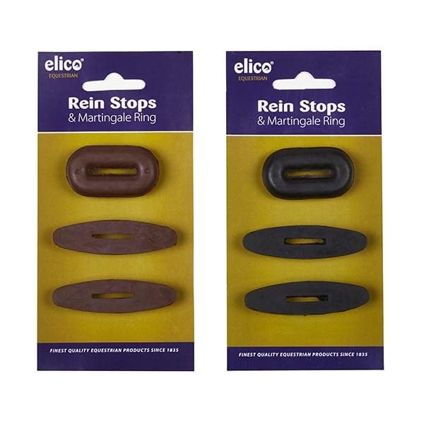 Rein Stops/Martingale Ring Blister Pack (Brown)