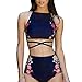 Produktbild DOLDOA Bademode, Bikini-Sets Damen Mädchen Push up Neckholder Swimsuit Zweiteilig (Größe: 36 Cup: 65A / 65B /70AA / 70A / 70B, Blau)