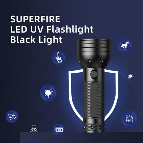 Image of UV Flashlight Black Light, 51 LED 395nm Ultraviolet Blacklight, Portable Torch Light Pet Urine Detector for Dog /Cat Urine, Dry Stains, Bed Bug, Resin Curing, Matching with Pet Odor Eliminator