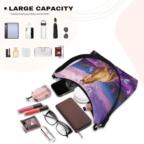 Image of Handbag for Women Leather Underam Shoulder Bag with Zipper Fashion Work Purse Waterproof Travel Wallet