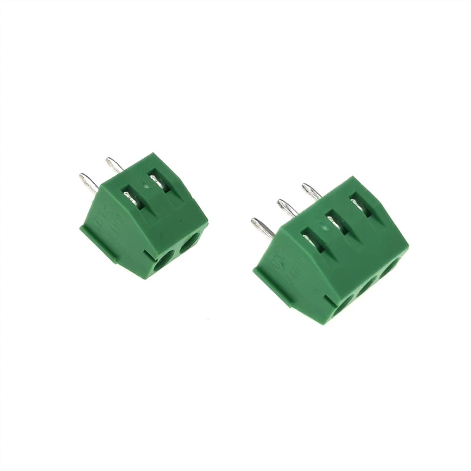 100 pièces vis PCB bornier pas 3.81mm fil câble connecteur Morsettiera broche droite 2P 3P WJ124 Bornier 300V 15A 1.5mm²(2P)
