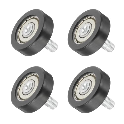 Rodamientos de nailon de 6 x 26 mm uxcell para guía de pista y puerta corrediza, 4 piezas 2