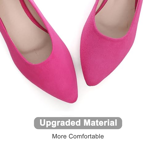 Image of Dear Time Women's Pointed Toe Ballet Flats Simple Casual Office Work Flats Slip-on Comfortable Shoes