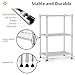 M MZG 450 lbs Wire Storage Shelving 3-Tier Utility Shelving Unit Steel Organizer Wire Rack for Home,Kitchen,Office,Chrome(11.8