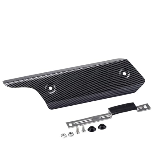 Protección térmica para tubo de escape de moto con acabado premium y abrazadera L