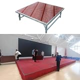 Tragbare Bühnenplattform, höhenverstellbares Bühnenpodest mit klappbaren Beinen (20–40 cm) – Tragkraft 600 kg – rutschfeste Oberfläche – DJ-Ständer für Hochzeiten, Konzerte(128x128x40cm)