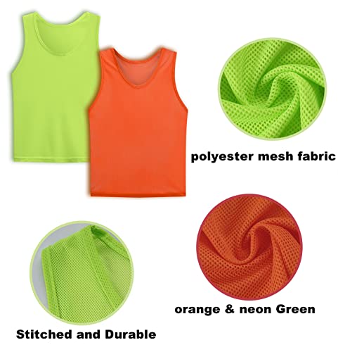 Image of Scrimmage Vests Pinnies Team Practice Jerseys for Kids,Youth and Adult Sports Soccer,Football,Basketball(12 Pack)