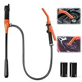 GQIRIL Portable Power Battery Pump - Electric Liquid Gas Water Siphon Transfer Hand Pump, 2.4 GPM Battery Operated Adjustable Flow Control Extractor for Gasoline, Car, Fuel, Diesel Transfer (Orange)