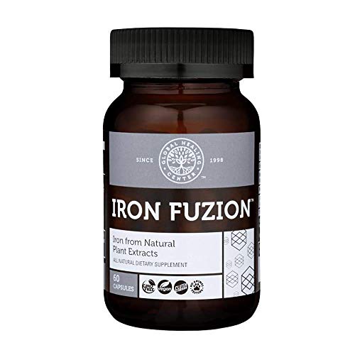 Global Healing Iron Health & Tri-Blend B12 5000Mcg - Vegan Supplement For Blood And Brain Health & Organic Sublingual Vitamin Supplement Drops For Energy, Mood, Heart Health - 1 Fl Oz & 60 Capsules #TOP2