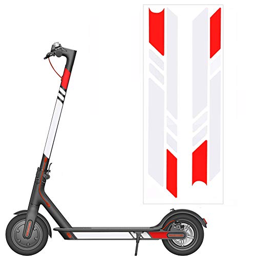ALADILY Scooter Eléctrico Pegatina, Pegatinas Reflectantes para Xiaomi Mijia M365 Scooter Eléctrico Prueba de Agua Styling Pegatinas, Accesorios para Scooter Eléctrico (setB)