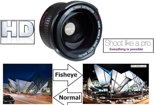 37mm Fisheye Wide Angle with Macro Lens & Professional Cleaning Kit for Sony DCR-TRV-30