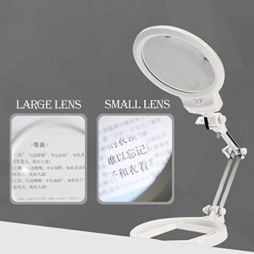Loupe de bureau avec 2 LED Wisdom double lentille cadeau idéal grand-père - 4