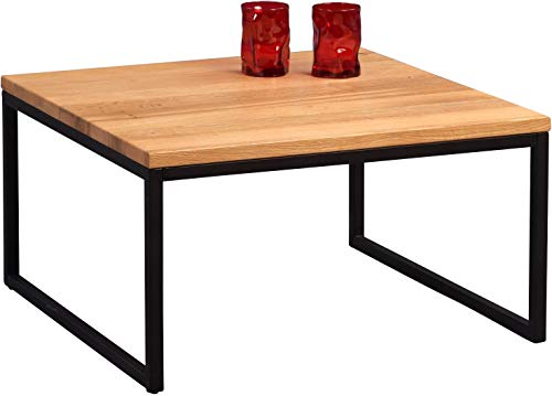 M2 Kollektion 265522 Couchtisch Karolin, quadratisch, Echtholz Wildeiche massiv geölt, Gestell Metall schwarz, 60x60cm, Höhe 35cm M2 Kollektion 265522 Couchtisch Karolin, quadratisch, Echtholz Wildeiche massiv geölt, Gestell Metall schwarz, 60x60cm, Höhe 35cm