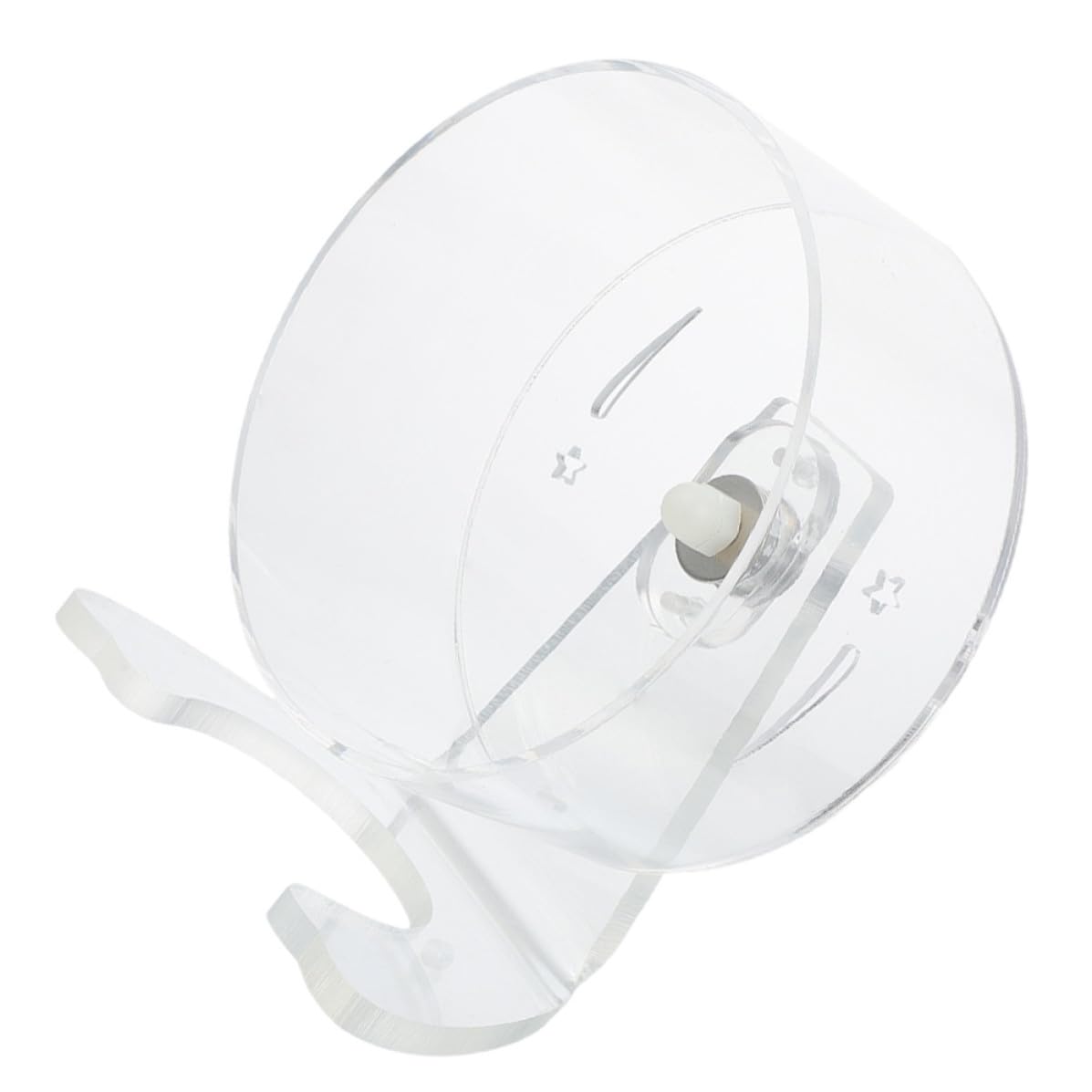 COHEALI Roue d'exercice Silencieuse pour Hamster en Acrylique avec Support, Intérieur Spacieux et Installation Facile pour Cage d'animaux Petits comme Souris