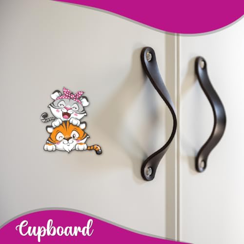 Image of Bhai Please Tiger Couple Theme Wooden Fridge Magnet - Couple Gift