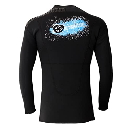 Chaqueta de neopreno para buceo hombre RNXRZANK, protección contra erupciones, color negro, tamaño 3X-Large miniatura 4
