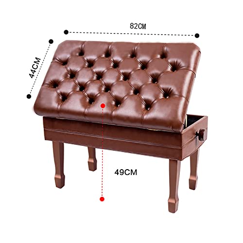 TEmkin Tabouret de Piano Banc de Piano Marron avec Compartiment de Rangement, Tabouret de Piano en Cuir véritable pour la Performance instrumentale Adulte et la Pratique de Beaux paysages - Les Beatles, Paul McCartney, John Lennon, RIngo Starr, George Harrison TEmkin Tabouret de Piano Banc de Piano Marron avec Compartiment de Rangement, Tabouret de Piano en Cuir véritable pour la Performance instrumentale Adulte et la Pratique de Beaux paysages – Image 5