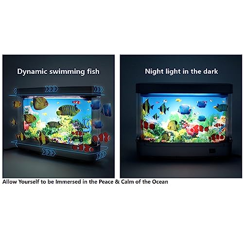 Lumière dynamique océa virtuel poisson ornemental lampe aquarium décorative - 4
