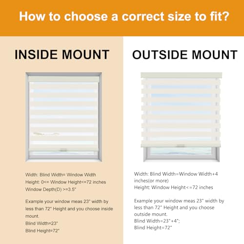 Image of Persilux Blackout Zebra Blinds for Windows (34.5 inch W x 72 inch H, Beige) Cordless Zebra Shades for Indoor Windows, Sheer Shades Thermal Insulated Blinds with Upgraded Cassette, Window Shades for Home