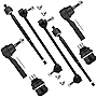 SCITOO 8pcs Front Suspension Kit - Front Inner Outer Tie Rod Ends Lower Ball Joint Sway Bar Link Kits Fit 2009-2012 For Dodge Caliber 2007-2017 For Jeep Compass 2007-2017 For Jeep Patriot