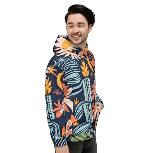 Sweatshirt imprimé contre le look fade pull à capuche original mixte - 4