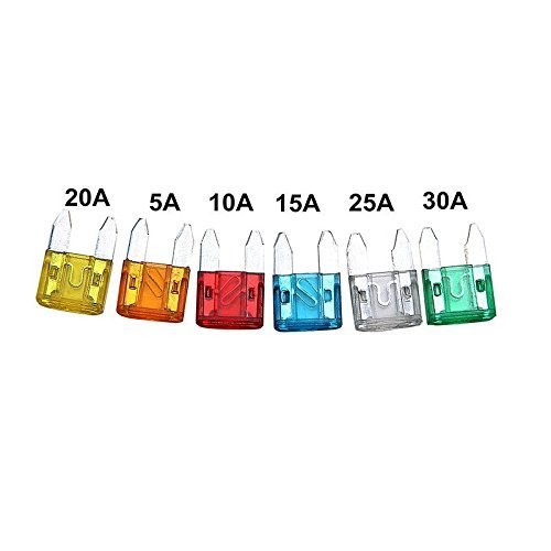 SHOP360 Car Mini Blade Fuse Small Fuses [5,10,15,20,25,30 Amp] (Set of