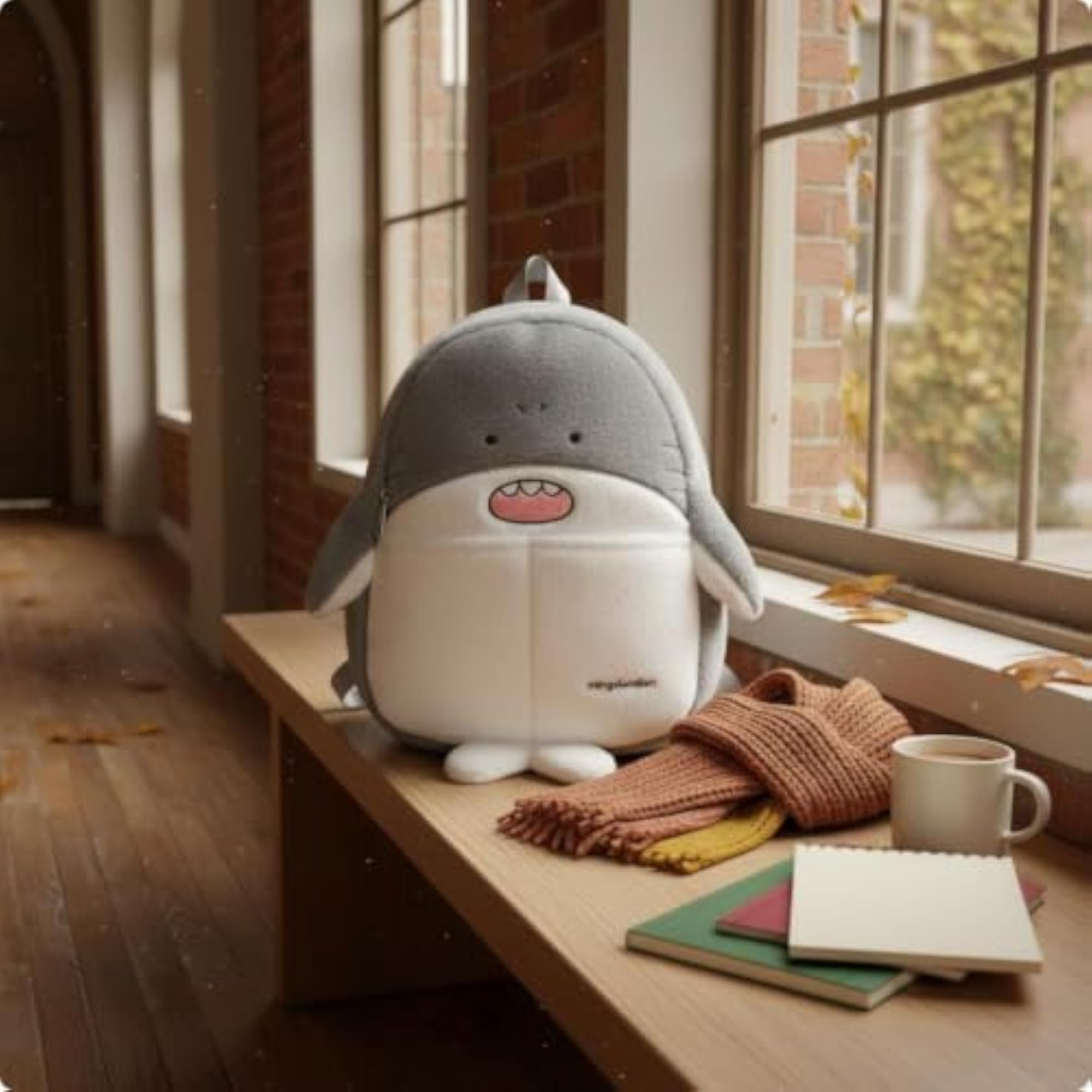 Gentle Cartoon Seal Soft Animal Backpack