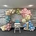 Pink Blue Green Balloons 12inch 60pcs Pale Pink Beige Light Pastel Blue White Sand Dusty Green Helium Latex Balloon Arch Boho Birthday Garden Tea Goose Party Decorations Bridal Baby Shower Wildflower