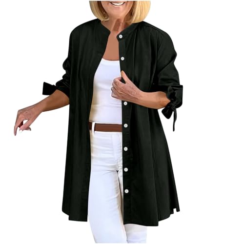 Long Cardigans for Women Lightweight Long Sleeve Button Down Shirts Casual Open Front Oversized Cardigan 2025