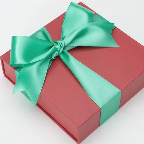 Image of ATRBB 25 Yards 1-1 /2 inch Wide Satin Ribbon Perfect for Wedding,Handmade Bows and Gift Wrapping(Jungle Green)
