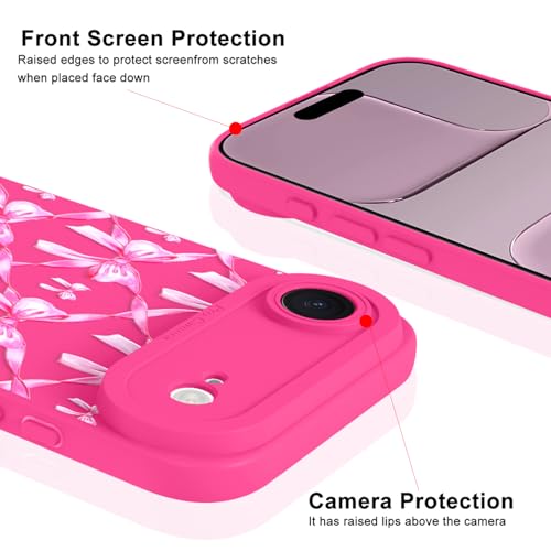 Image of ZIYE for iPhone Air Case Hot Pink Bows Pattern Phone Case