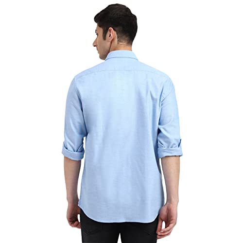 Image of Arrow Solid Slim Fit Mens Casual Shirts - 100% Cotton, Breathable & Comfortable, Full Sleeves Shirt for Men