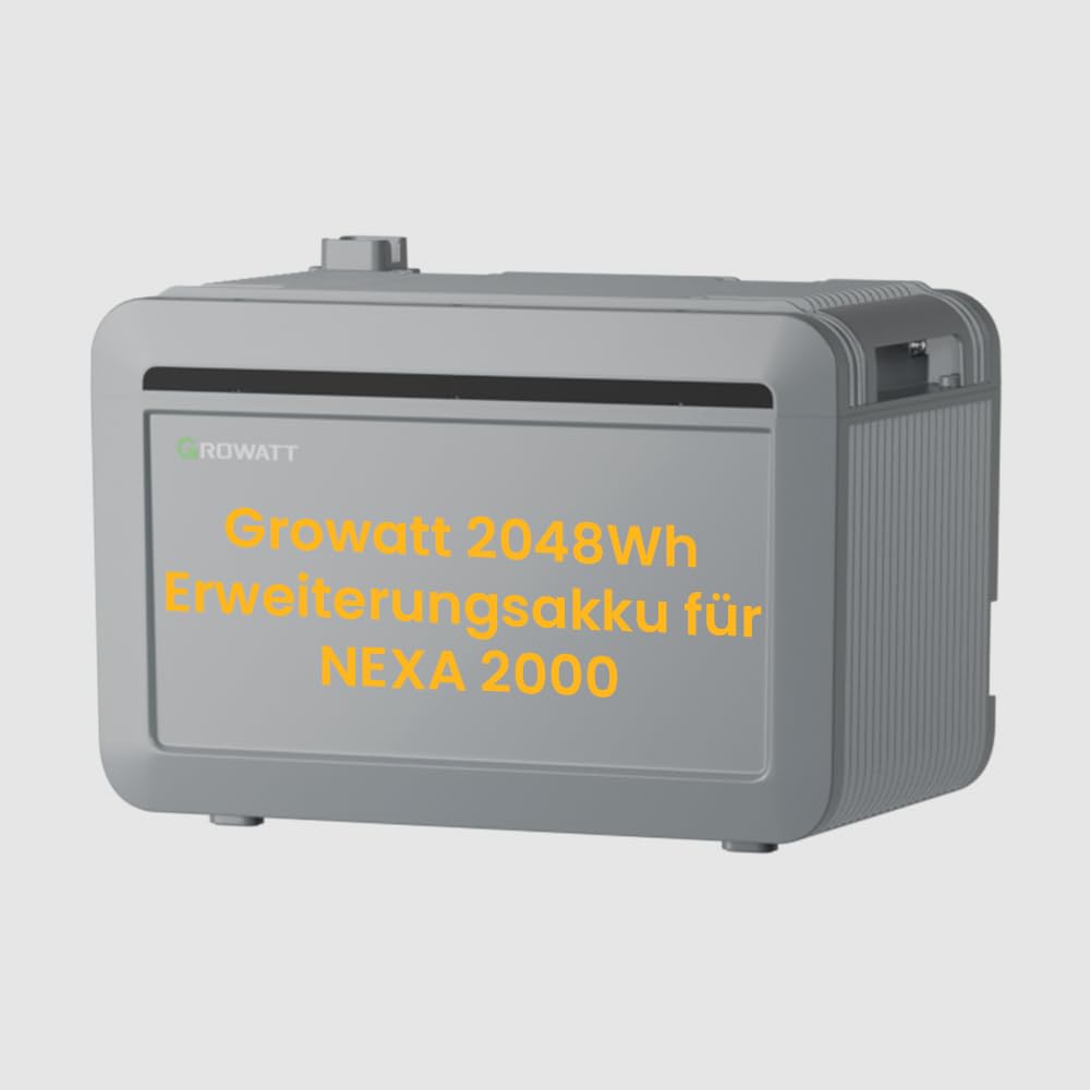 Balkonkraftwerk Speicher Growatt NEXA 2000 Speicher All-in-One 2048Wh Speicher für Balkonkraftwerke (2048Wh Erweiterungsakku*1)