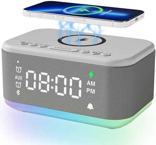 Alarm Clock Speaker Wireless Charger, Digital Alar…