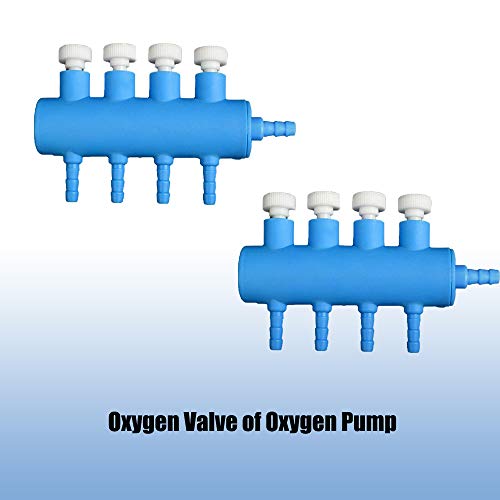 KOOBOOK 1Pcs Aquarium 4/6 Way Air Pump Valve- Manifold Air Flow Control Distributor Oxygen Splitter Adjustable 4/8MM Pipe Tube Universal