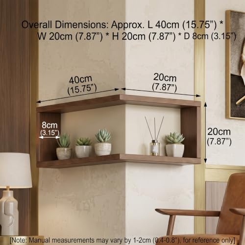 Support de rangement mural en bois d'angle pour salon et maison moderne