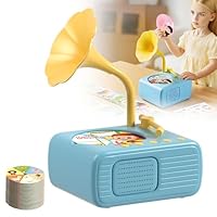 Kids Phonograph with 99 Cards, 2025 Upgraded Kids Storytelling Machine, Education Machine Record Player Music Box, Toddler Toys for Early Learning, Gift for Boys and Girls (Blue)