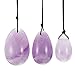 [GTC Certificated] SanSiDo Yoni Egg Jade Egg 3Pcs Amethyst Massage Stones for Women to Strengthen Pelvic Floor Muscles & Counter Stress Adult Urinary Incontinence,Muscle Area Contact