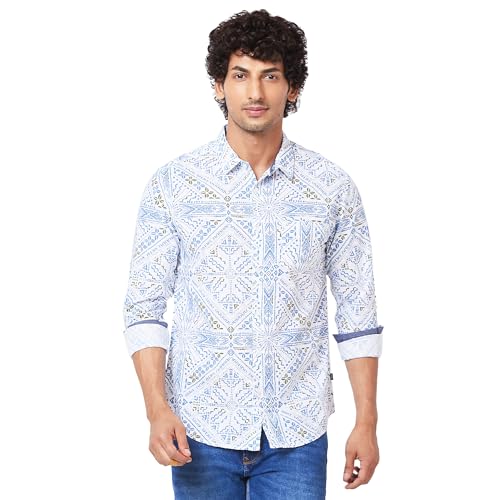 Image of Spykar Men's Cotton Slim Fit Shirt