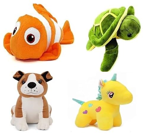 odinbirds Pack of 4 Soft Toy Bull Dog, Rabbit and Unicorn & Dolphin Toys Plush for Boys, Girls and Kids, Super-Soft, Safe, Great Birthday Gift (30 CM) (B0CQVQPLDL) Amazon Price History, Amazon Price Tracker