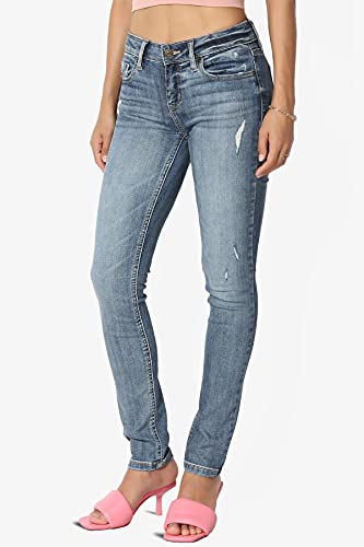 TheMogan Vintage Distressed Washed Stretch Denim Skinny Jeans3